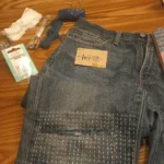 Resultat du jean troué au genou (merci de m'avoir envoyé la photo après l'atelier !)