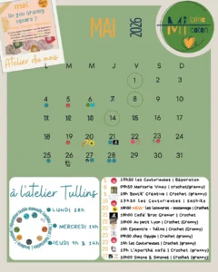 Mai : Programme du mois par thème, jour, lieux et contacts –