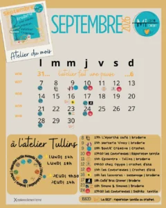 Lire la suite à propos de l’article Septembre Programme du mois par thème, jour, lieux et contacts